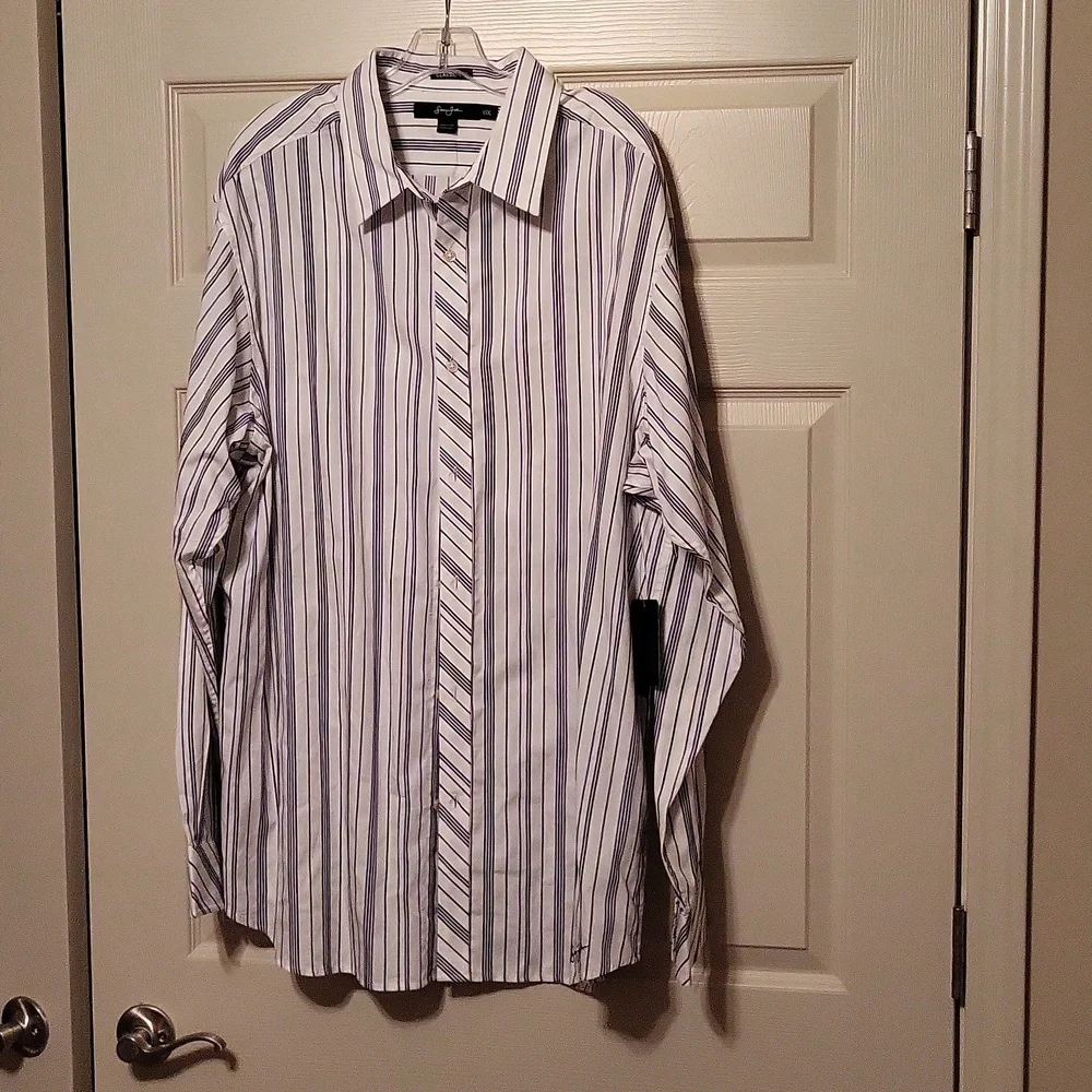 Sean John men's shirt, XXXL Classic Fit, black and white stripes - Picture 1 of 5